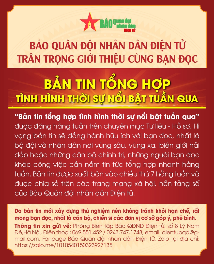 Bản tin tổng hợp tình hình thời sự nổi bật tuần 3 tháng 10 (từ 17-10 đến 23-10)